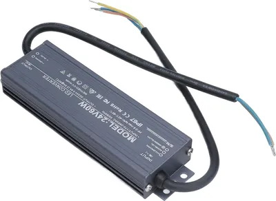 Obrázek produktu pro LED napájecí zdroj Transformátor ovladače světla IP67 Vodotěsný konstantní napětí 60W AC170-265V24V 2,5A