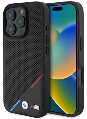 Immagine prodotto di Bmw Bmhmp16L23Pupdk Iphone 16 Pro 6,3 Czarny/Nero Custodia rigida M Linea Tricolore perforata Magsafe