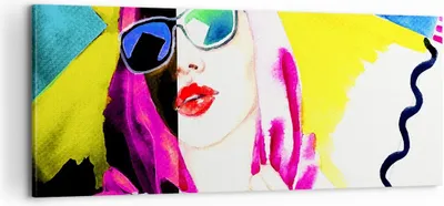 Produktbild von Bild auf Leinwand - Leinwandbild - Frau Modell - 100x40cm - Wand Bild - Wanddeko - Wandbilder - Leinwanddruck - Bilder - Kunstdruck - Wanddekoration - Leinwand bilder - Wandkunst - AB100x40-3958