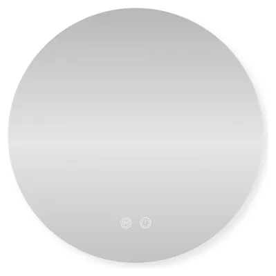 Image de SensaHome - Miroir de salle de bain rond sans cadre avec éclairage LED - intensité lumineuse variable - anti-condensation - blanc chaud/neutre/froid - 80cm