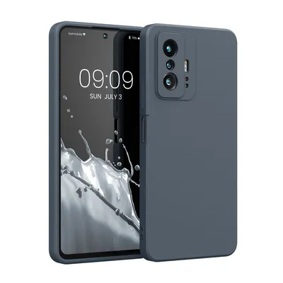 Produktbild von kwmobile Hülle kompatibel mit Xiaomi 11T / 11T Pro Hülle - gummierte TPU Silikon Handyhülle - Schutzhülle für kabelloses Laden - Case in Dunkler