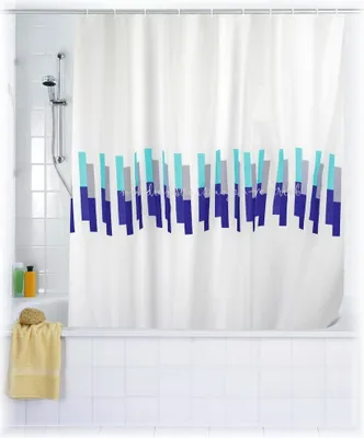 Produktbild von Duschvorhang Badewannenvorhang Vorhang MARINA  H 200 x B 120 cm inkl. Ringe/Haken