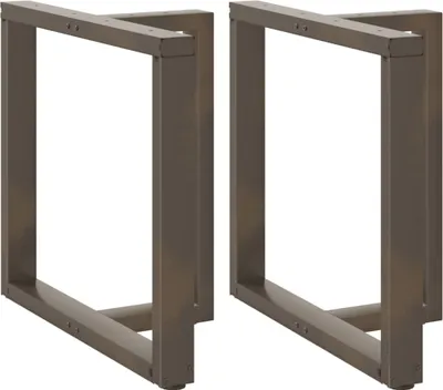 Obrázek produktu pro Nohy k jídelnímu stolu ve tvaru T, 2 ks, černé, 70 x 35 x (72-73) cm, ocel