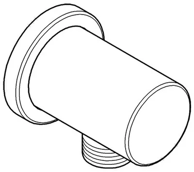 A line drawing of a plumbing fixture.