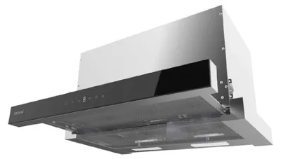 Produktbild von Cecotec Teleskopische Dunstabzugshaube Bolero Flux TLT 605500 Glass Black A++