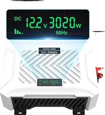 Zdjęcie produktu dla Falownik DC-AC, wysoka wydajność, niezawodne chłodzenie, 12V 3000W, Europa