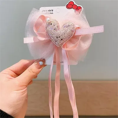 Zdjęcie produktu dla Ozdobna spinka do włosów Heart - Różowa KP38385