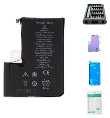 Produktbild von iPhone 12 Pro Max Akku - Premium-Set
