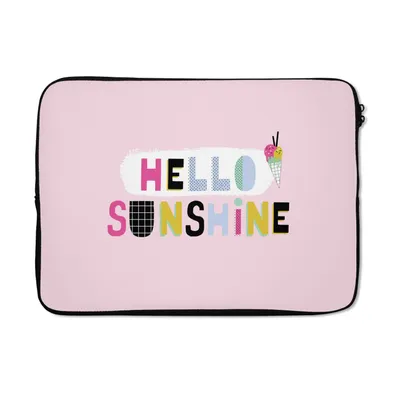 Produktbild von MuchoWow® Laptop Hülle 13 Zoll Sommer - Eiscreme - Rosa Laptoptasche - Laptophülle - Sleeve - Rundumschutz