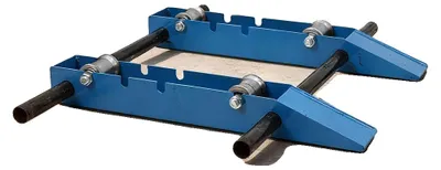 Produktbild von Kabeltrommelständer, Eisen- und Stahlkonstruktion, Länge 39,7" (100 cm), Breite 33,5" (85 cm), Höhe 4,3" (11 cm), Tragfähigkeit 3307 lbs (1500 kg)