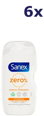Produktbild von 6x Sanex Douchegel - 400ml - Zero - Nourishing