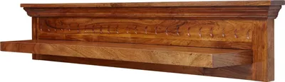 Image de MASSIVMOEBEL24 | Étagère murale 124x22 Acacia laqué Miel OXFORD #0334