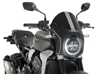 Immagine prodotto di Cupolino PUIG semicarenato nero omologato ABE per Honda