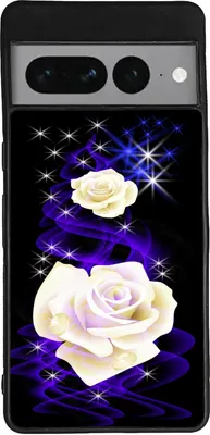 Produktbild von TPU Silikon Hülle für Google Pixel 7 Handy Cover Case Schutzhülle Handyhülle Bumper MOTIV 298 Rosen Weiß