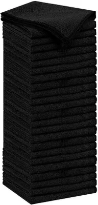 Produktbild von Unyqoos® 24er Set Mikrofaser-Reinigungstücher 30×30 cm – 80% Polyester/20% Nylon, weich & saugfähig, fusselfrei, kratzfrei, waschbar bis 40°C, für Küche, Bad & Auto
