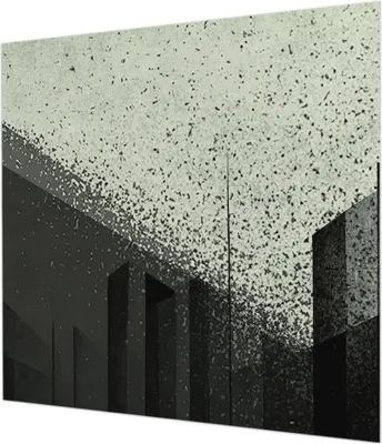 Produktbild von Wandtapete - Dekorative Tapete für Wohnzimmer - Tapetenfolie für Wanddekoration - 250x250 cm - Stadtgeometrie