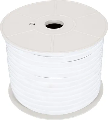 Produktbild von LED Streifenrolle Neon Dimmbar 220V 50m Kaltweiß Halbrund 180° 7.5W/m Schnitt 100cm IP67 6000K Kaltweiß