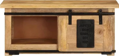 Image de vidaXL Armoire TV 90x35x40 cm en bois massif de manguier