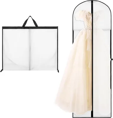 Obrázek produktu pro Obal na šaty Hejo, rozměry 180 x 60 cm, obaly na šaty, prachotěsné obaly, ochranné tašky, obal na svatební šaty s rukojetí, voděodolný