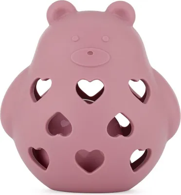 Obrázek produktu pro PETITE&MARS Hračka silikonová s chrastítkem Bear Basil Dusty Rose 0m+
