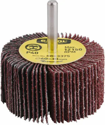 Image de Meule stratifiée sur tige, diamètre 60x30x6mm, P60 EXTOL-PREMIUM