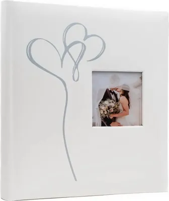 Obrázek produktu pro Fotoalbum na fotorůžky 29x32 cm 60 stran svatební Spirit 1 stříbrné