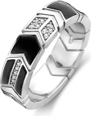 Produktbild von 12202BO/56 Ring mit Onyx und Zirkonia 12202BO Ti Sento Milano