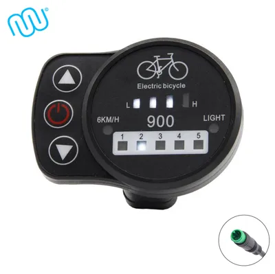 Produktbild von windmeile | Display KT-LED900, Waterproof, Julet 5 Pin, Bordcomputer, LED-Display, E-Bike, Elektrisches Fahrrad, Pedelec, 24V/36V/48V
