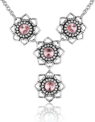 Produktbild von LUISIA Halskette Leandra mit Herzblüten - Rosa