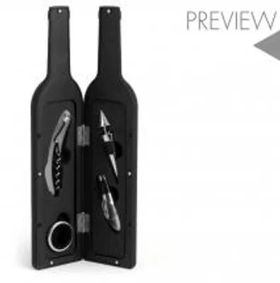 Immagine prodotto di H&H Set 5 Pezzi Somelier Con Cofanetto Forma Di Bottiglia E Gadget