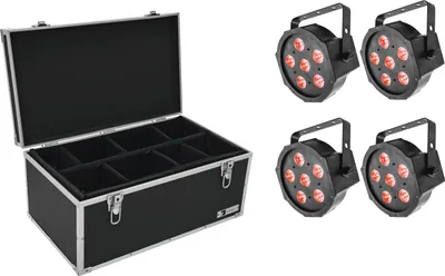 Produktbild von EUROLITE Set 4x LED SLS-6 TCL Spot + Case TDV-1