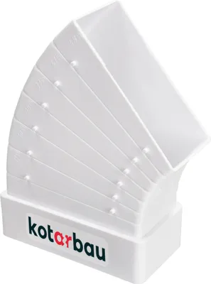 Zdjęcie produktu dla KOTARBAU® Kolanko do kanalów plaskich 3-48° Odchylenie poziome Zlaczka do kanalów 55x110mm