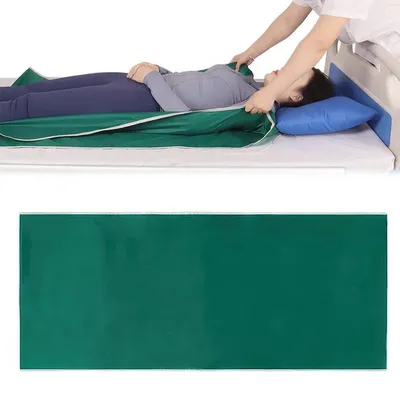 Produktbild von Gleitmatte Pflege 135 × 75 cm, Transferhilfe für Patienten, Umlagerungshilfe zum Bewegen und Drehen im Bett, Nylon, wasserabweisend und waschbar
