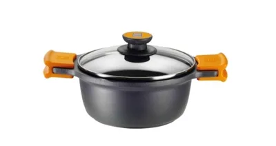Produktbild von BRA A270324, Rund, Wok-/Bratpfanne, Schwarz, PTFE, 220 °C, Aluminium