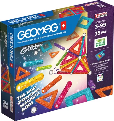 Image de Panneaux à paillettes Geomag recyclés 35 pièces