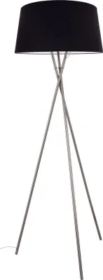 Produktbild von Stehleuchte, 3 Beine, Textilschirm, schwarz, E27, H 154cm