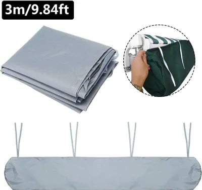 Produktbild von Markisenabdeckung 3m wasserdichte Terrassenmarkisen Seitenmarkise Schutzhülle Einziehbares Rollo Sonnenschutz Staubdicht Markisentasche mit Schnur für Outdoor Garden Patio
