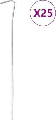 Produktbild von Zeltheringe 25 Stk. 23 cm Ø3 mm Verzinkter Stahl