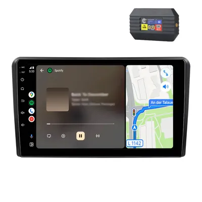 Immagine prodotto di Autoradio con adattatore DAB+ per Audi A3, S3, RS3 (2003-2013): CarPlay wireless, Android Auto, Wi-Fi, navigazione GPS, 2+64 GB, radio DSP, SWC, Bluetooth, RDS