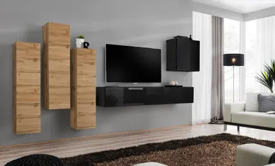 Obrázek produktu pro Nástěnná skříňka tv nábytek nábytek do obývacího pokoje TV stolek moderní černý
