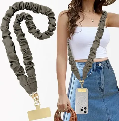 Produktbild von INF Kreatives Handy-Lanyard – Anti-Verlust-Handy-Anhänger für Jedermann Grau
