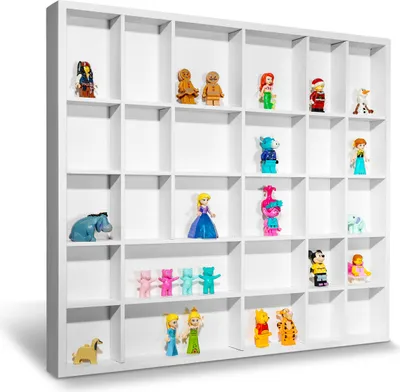 Image de Creative Deco Vitrine Murale Petite Etagere Blanc 28 Compartiments 44,5x40x3cm