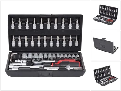 Obrázek produktu pro Sada nástrčných klíčů s ráčnou KS Tools 48 ks 1/4"