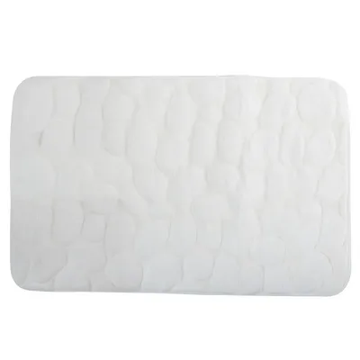 Immagine prodotto di MSV Tappeto da bagno Tappeto da doccia Tappeto da bagno in ciottoli lavabile, ad asciugatura rapida, antiscivolo 40x60 cm - Bianco