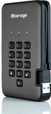 Obrázek produktu pro iStorage diskAshur PRO2, 512 GB, USB Typ-A, 3.2 Gen 1 (3.1 Gen 1), 361 MB/s, 5 GT/s, Černá