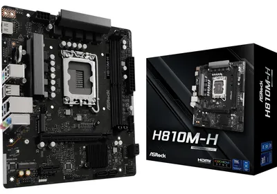 Image de ASROCK ASRock H810M-H Dimms 4STATA3 USB3.2 GB-LAN - DDR5 - Gigabit-LAN