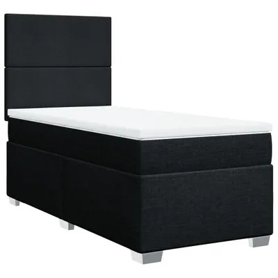 Produktbild von Boxspringbett mit Matratze Schwarz 90x190 cm Stoff