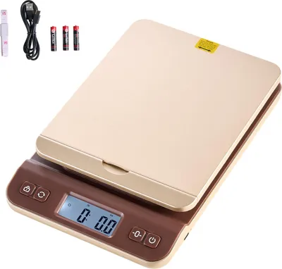 Immagine prodotto di SucceBuy bilancia digitale per pacchi con precisione di 2 g, capacità di 40 kg, funzione hold/tare/auto-off, supporto pieghevole e facile calibrazione, bilancia a piattaforma per lettere e pacchi, batteria inclusa