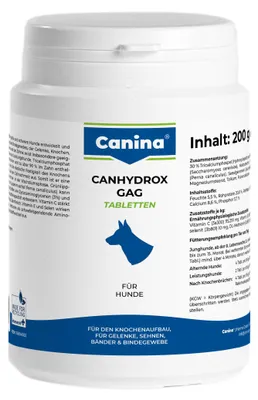 Produktbild von Canina Canhydrox GAG, Hund, Tablet, Gesundheit der Knochen, Gesundheit der Muskeln, Zahnpflege, Junior, Kalzium, Topf