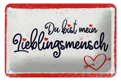 Produktbild von Blechschild Spruch 18x12cm Du bist mein Lieblingsmensch Dekoration